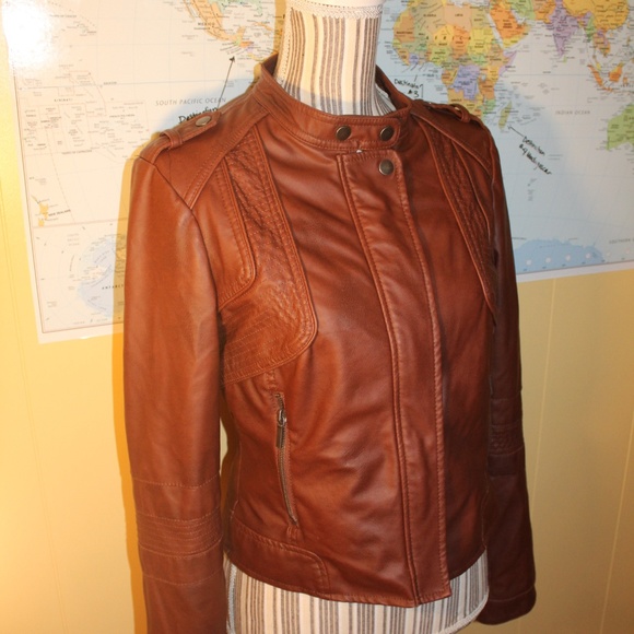 Arden B Jackets & Blazers - Like NEW! Arden B. Pleather Chesnut Jacket